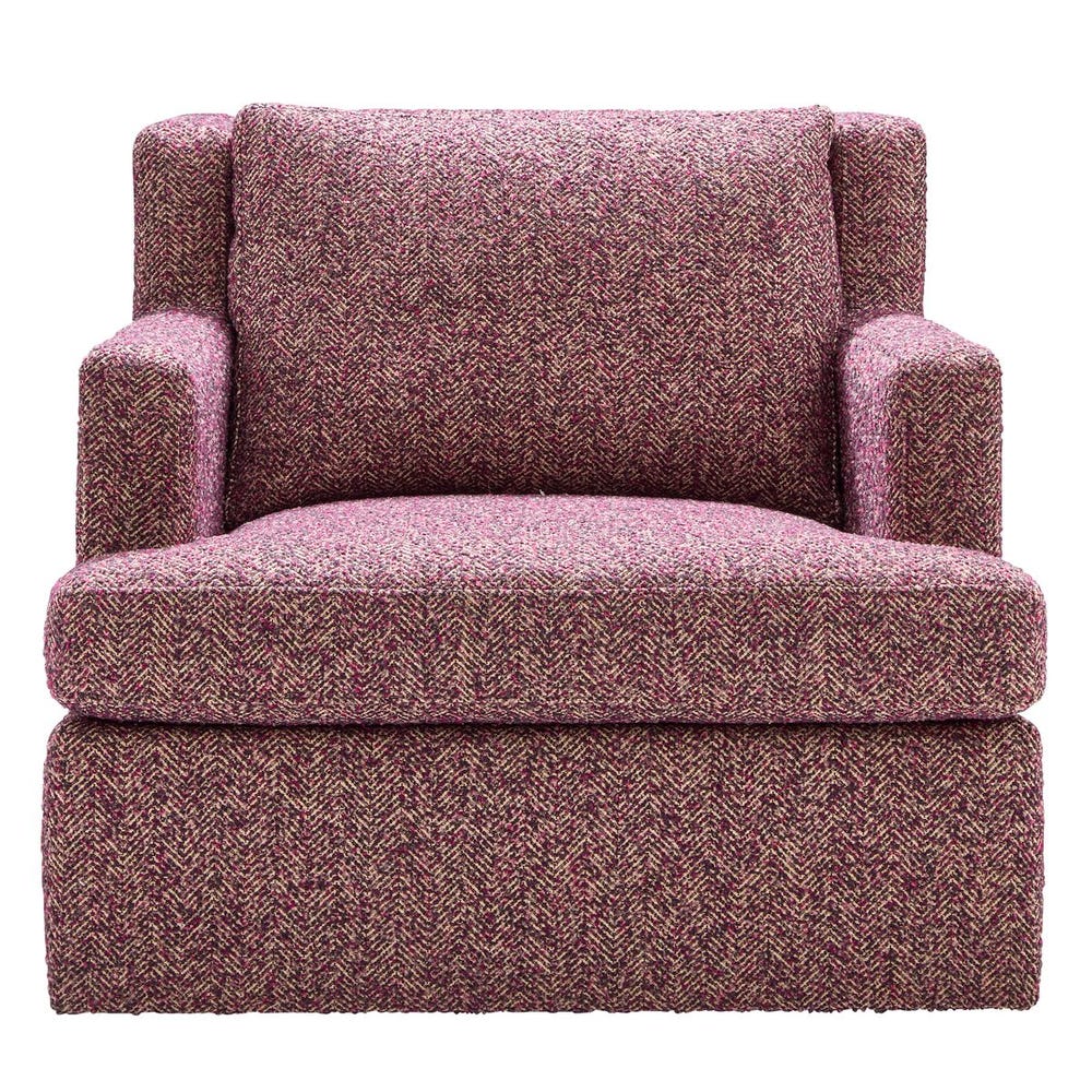 Wine Tweed Swivel Chair