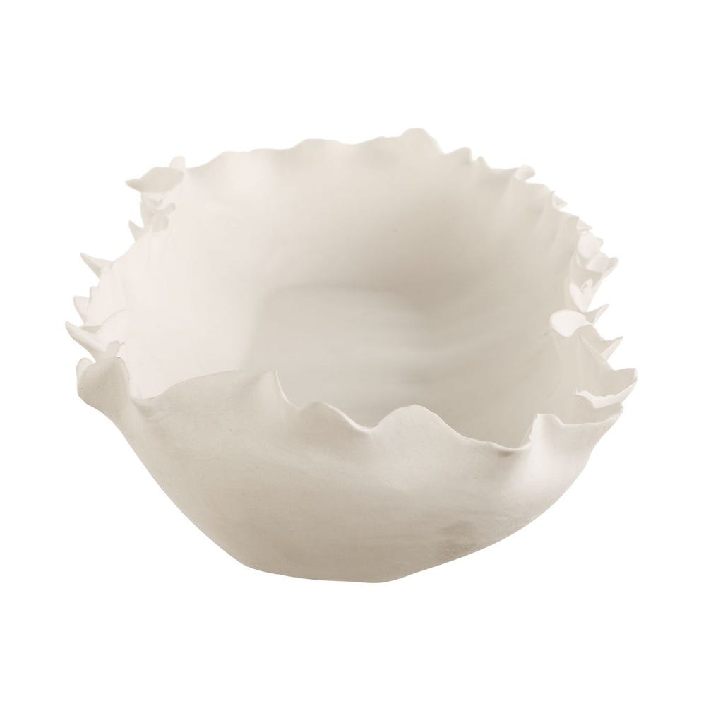 Ripple Crest White Bowl