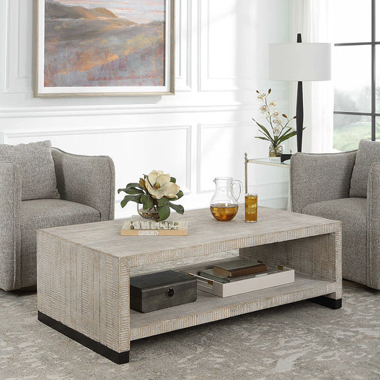 Rustic White Washed Coffee table