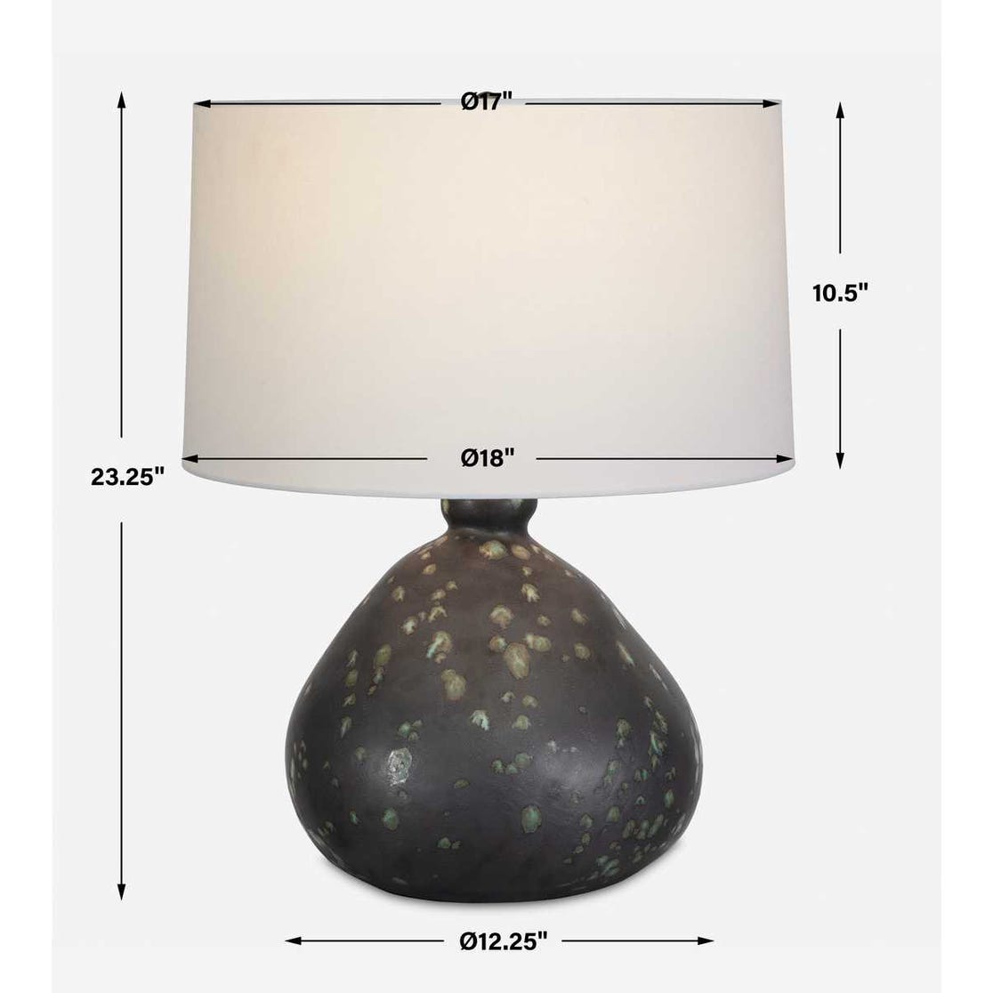 Emerald & Seafoam Organic Ceramic Accent Lamp