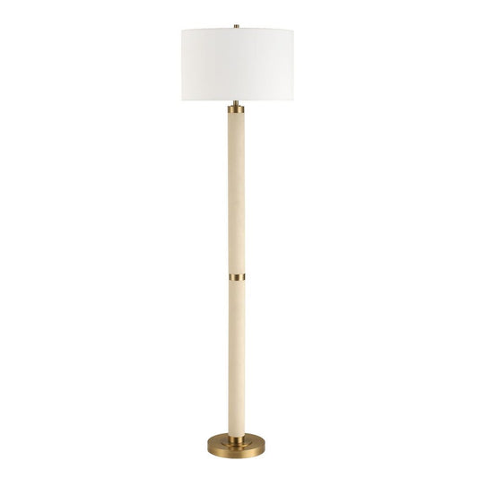 Haven White Faux Shagreen Floor Lamp